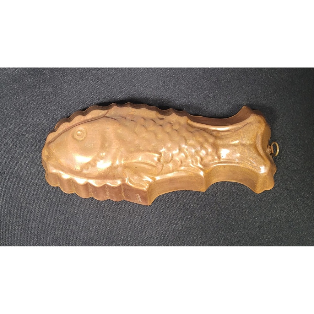 Vintage 1970s Bluebird Canadian-made Copper Fish Mold or Wall Hanging Decor